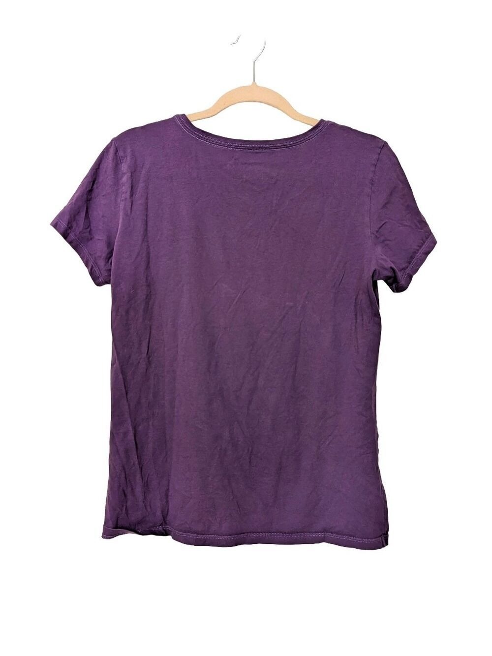 Life is Good Women's Purple V-Neck Cat Heart Graphic Tee - Picture 3 of 4